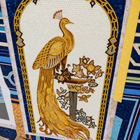 Decorative Glass Tile Luxurious Wall Mural Peacock Mosaic Picture Tile