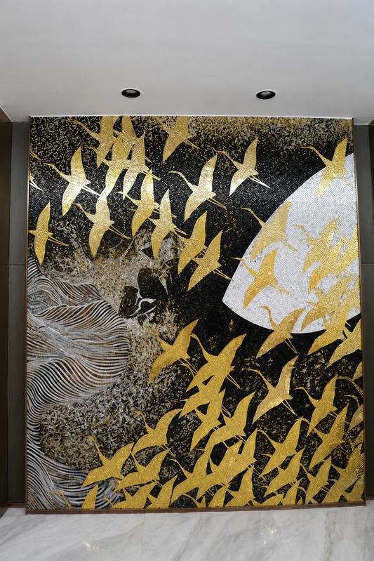 Mb Pmb16 Glass Mosaic Mural Living Room Wall Tile Mosaic Bird