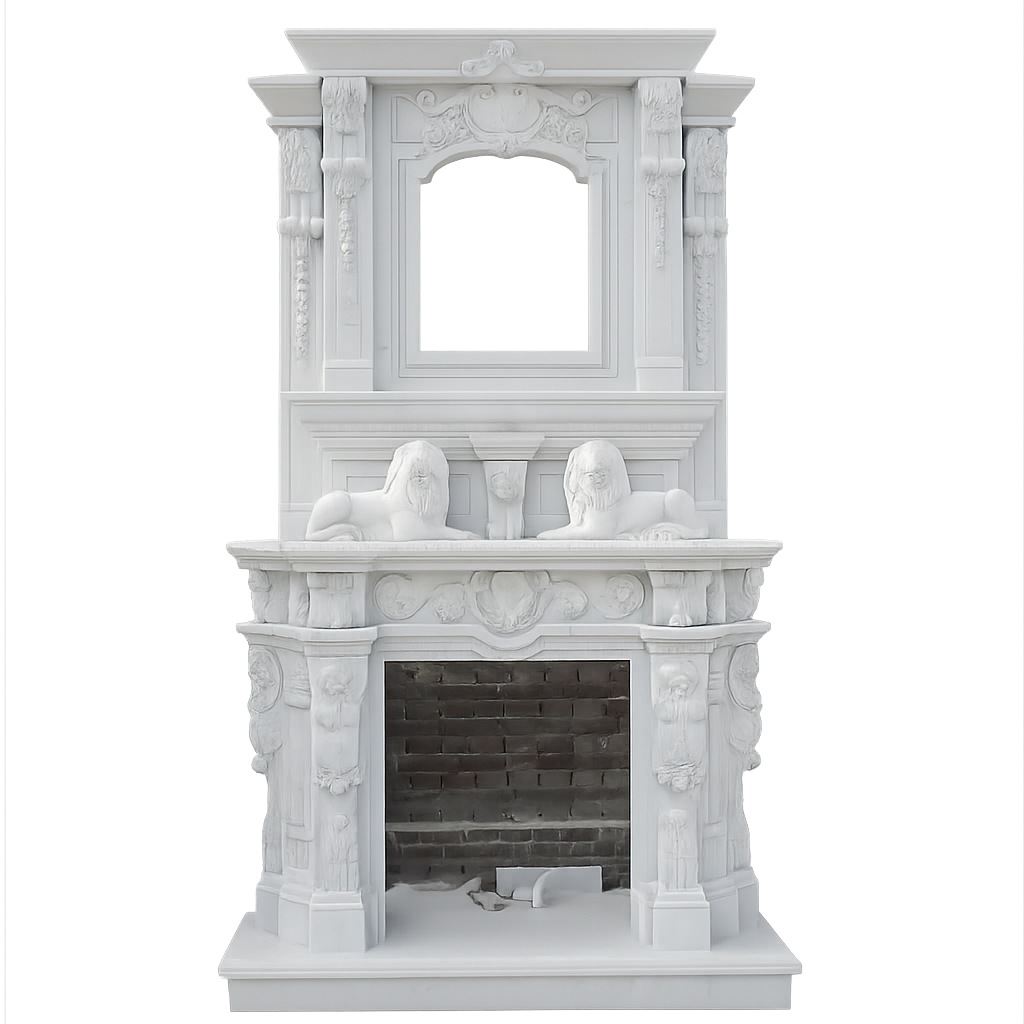 Classical European Marble Fireplace Mantel Luxury Indoor Fireplace Surround