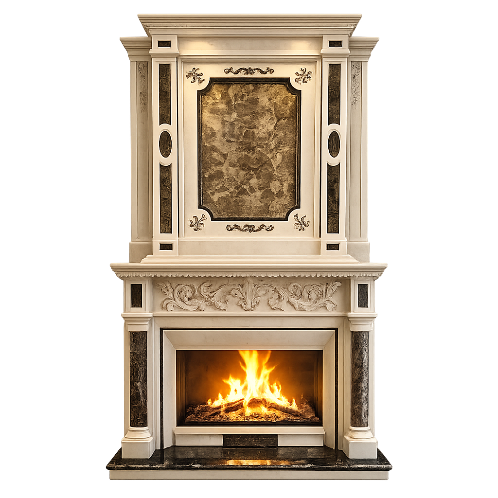 Classical European Marble Fireplace Mantel Luxury Indoor Fireplace Surround