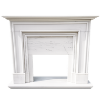 Custom Modern Minimalist Marble Fireplace Design for Luxury Homes & Hotels
