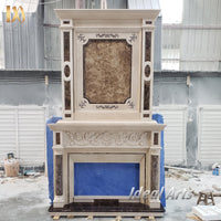 Classical European Marble Fireplace Mantel Luxury Indoor Fireplace Surround