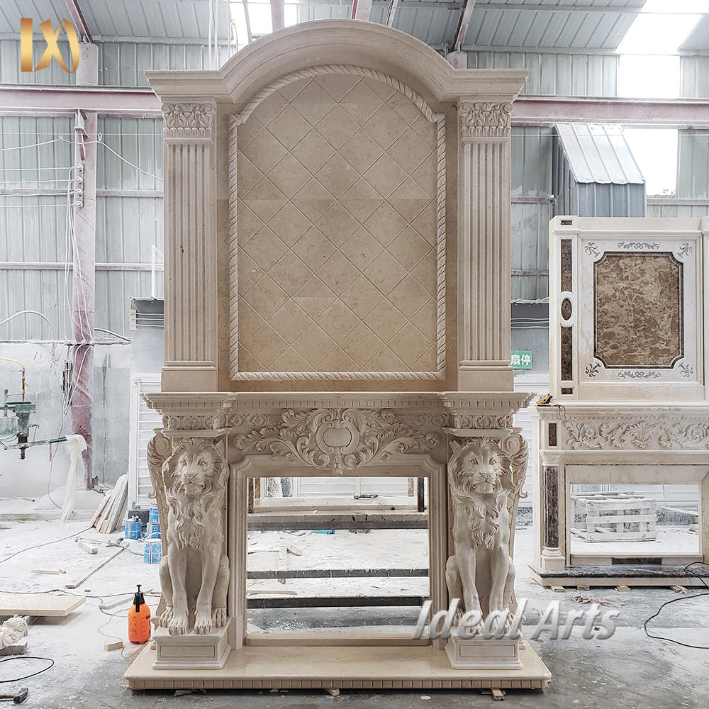 Classical European Marble Fireplace Mantel Luxury Indoor Fireplace Surround