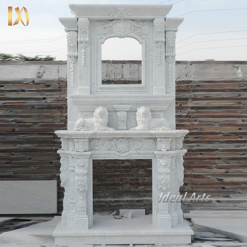 Classical European Marble Fireplace Mantel Luxury Indoor Fireplace Surround