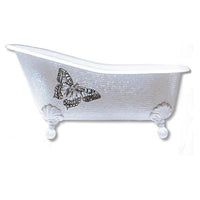 Flower Mural Shoe Shaped Design Bathtub Mosaic Tile